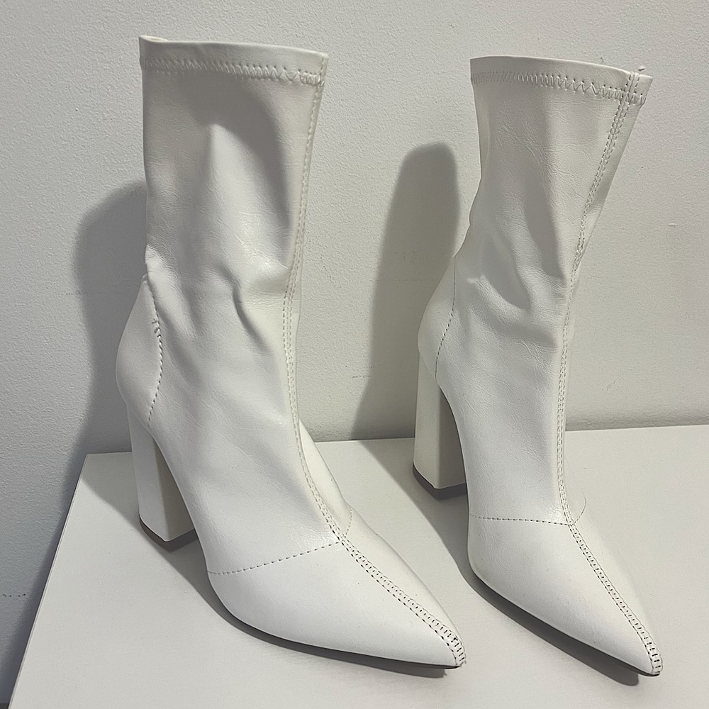 Brand New White Boots from Nasty Gal